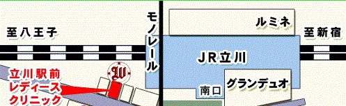 立川相互病院付属立川駅前レディースクリニック 地図